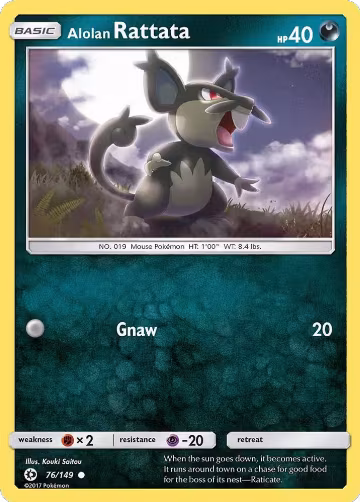Alolan Rattata (76/149), SM Base Set — Pokémon card price
