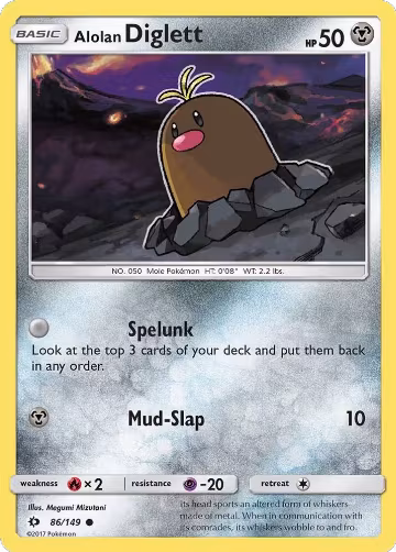 Alolan Diglett (86/149), SM Base Set — Pokémon card price