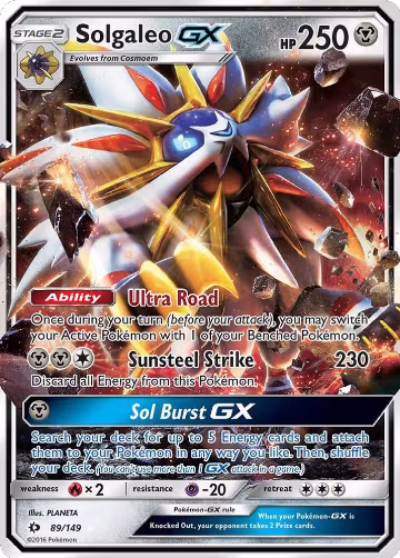 Solgaleo GX (89/149), SM Base Set — Pokémon card price