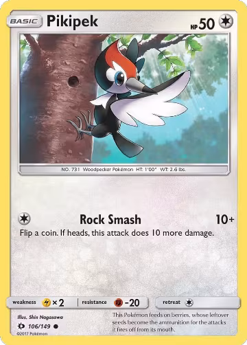 Pikipek (106/149), SM Base Set — Pokémon card price