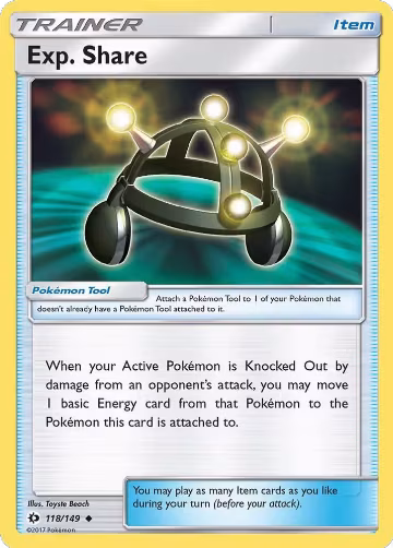 Exp. Share (118/149), SM Base Set — Pokémon card price