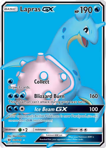 Lapras GX (Full Art) (139/149), SM Base Set — Pokémon card price
