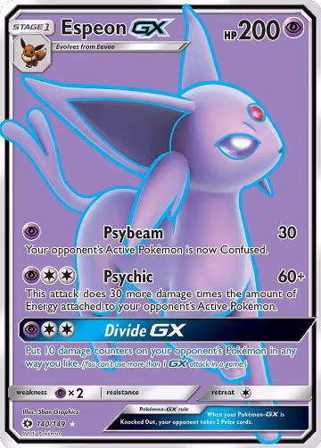 Espeon GX (Full Art) (140/149), SM Base Set — Pokémon card price