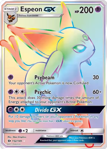 Espeon GX (Secret) (152/149), SM Base Set — Pokémon card price