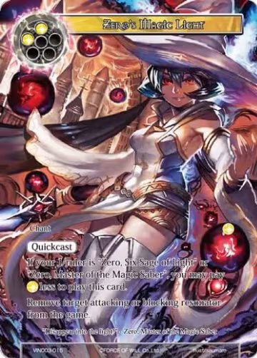 Zero's Magic Light (VIN003-015), Vingolf 3 - Ruler All Stars — Force of Will card price