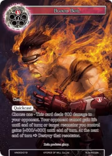 Blood Boil (VIN003-019), Vingolf 3 - Ruler All Stars — Force of Will card price