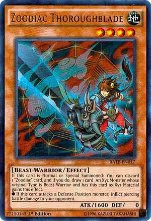 Zoodiac Thoroughblade (RATE-EN017), Raging Tempest — Yu-Gi-Oh! card price