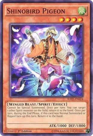 Shinobird Pigeon (RATE-EN024), Raging Tempest — Yu-Gi-Oh! card price