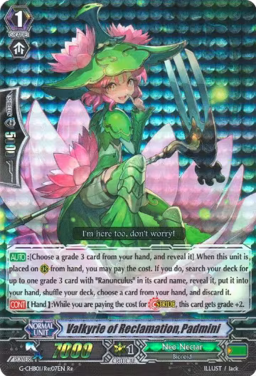 Valkyrie of Reclamation, Padmini (G-CHB01/Re:07EN), G-CHB01: TRY3 NEXT — Vanguard card price