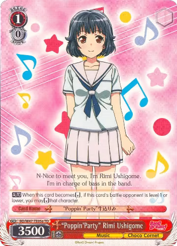 "Poppin'Party" Rimi Ushigome (A) (BD/W47-TE05a TD), BanG Dream! — Weiß Schwarz card price