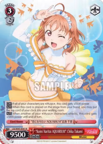 "Koini Naritai AQUARIUM" Chika Takami (LSS/W45-E041 R), Love Live! Sunshine!! — Weiß Schwarz card price