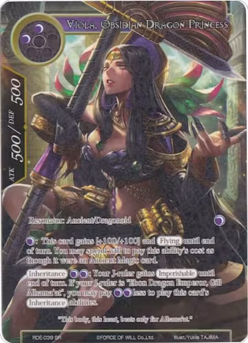 Viola, Obsidian Dragon Princess (Full Art) (RDE-039), Return of the Dragon Emperor — Force of Will card price