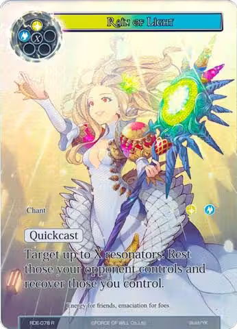 Rain of Light (Full Art) (RDE-078), Return of the Dragon Emperor — Force of Will card price