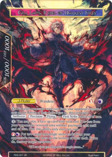 Gill Lapis, Conqueror of Attoractia // Gill Lapis, Rebel of Darkest Fires (Full Art) (RDE-061/J) — card price