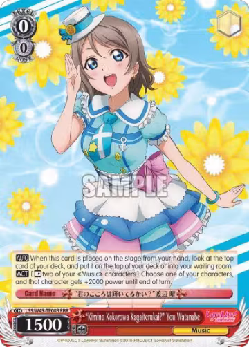 "Kimino Kokorowa Kagaiterukai?" You Watanabe (RRR) (LSS/W45-TE08R RRR), Love Live! Sunshine!! — Weiß Schwarz card price