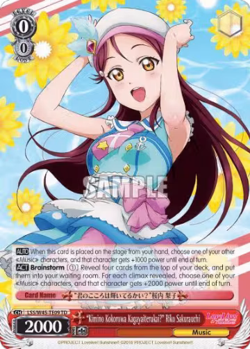 "Kimino Kokorowa Kagayaiterukai?" Riko Sakurauchi (LSS/W45-TE09), Love Live! Sunshine!! — Weiß Schwarz card price