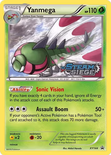 Yanmega (XY Steam Siege Prerelease) (XY144), XY Promos — Pokémon card price