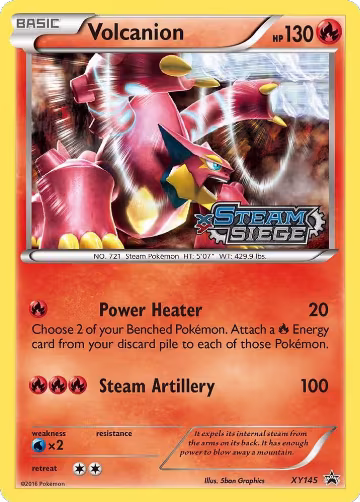Volcanion (XY Steam Siege Prerelease) (XY145), XY Promos — Pokémon card price