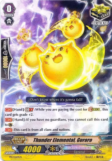 Thunder Elemental, Gororo - PR/0269EN (PR/0269EN), Promo Cards — Vanguard card price
