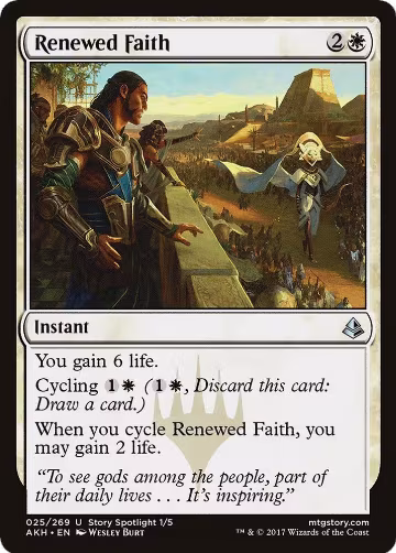 Renewed Faith (25), Amonkhet — Magic card price
