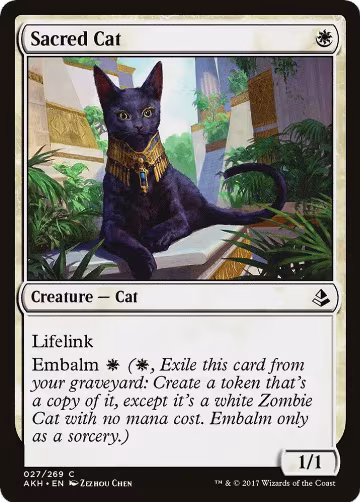 Sacred Cat (27), Amonkhet — Magic card price