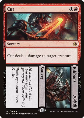 Cut // Ribbons (223), Amonkhet — Magic card price