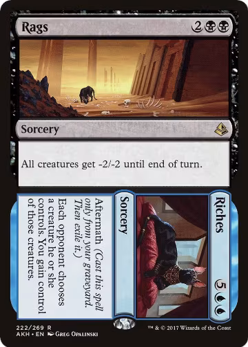 Rags // Riches (222), Amonkhet — Magic card price