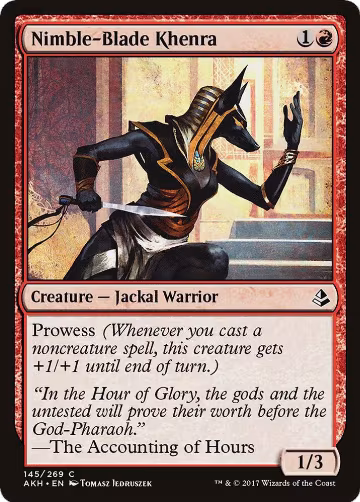 Nimble-Blade Khenra (145), Amonkhet — Magic card price