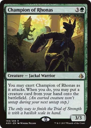 Champion of Rhonas (159), Amonkhet — Magic card price