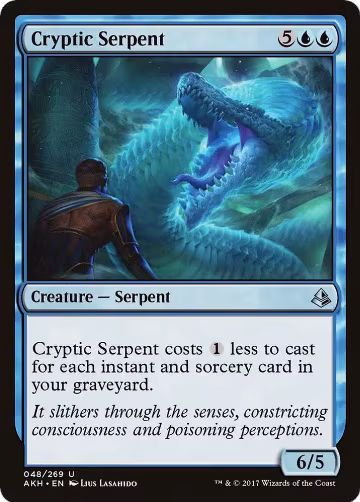 Cryptic Serpent (48), Amonkhet — Magic card price
