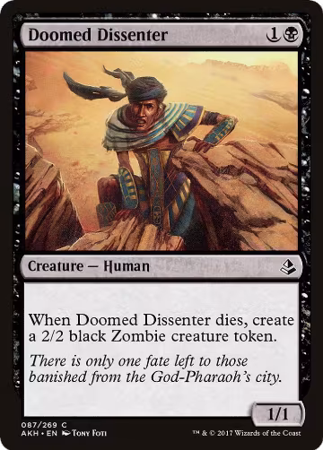 Doomed Dissenter (87), Amonkhet — Magic card price