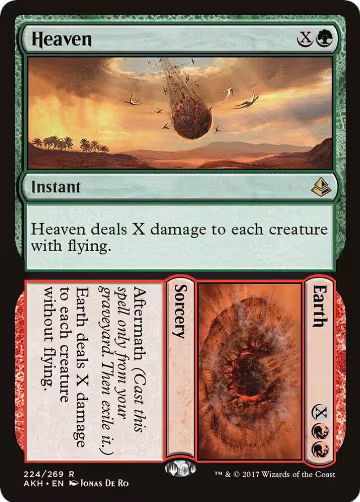 Heaven // Earth (224), Amonkhet — Magic card price
