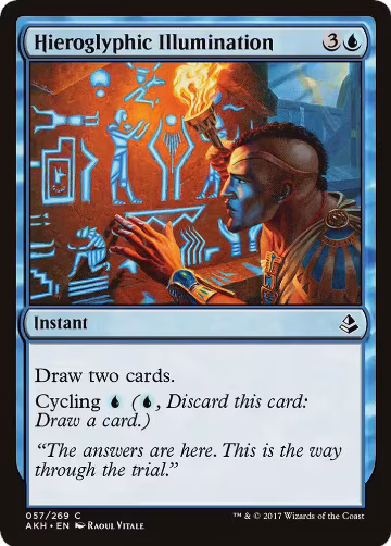 Hieroglyphic Illumination (57), Amonkhet — Magic card price