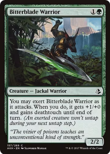 Bitterblade Warrior (157), Amonkhet — Magic card price