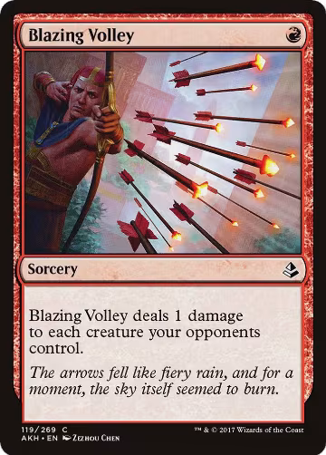 Blazing Volley (119), Amonkhet — Magic card price