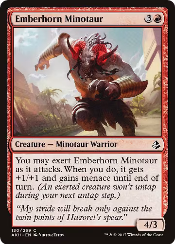 Emberhorn Minotaur (130), Amonkhet — Magic card price