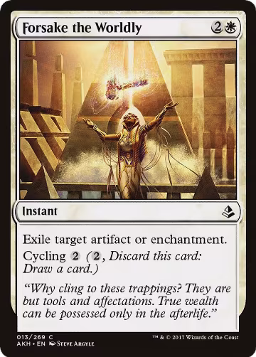 Forsake the Worldly (13), Amonkhet — Magic card price