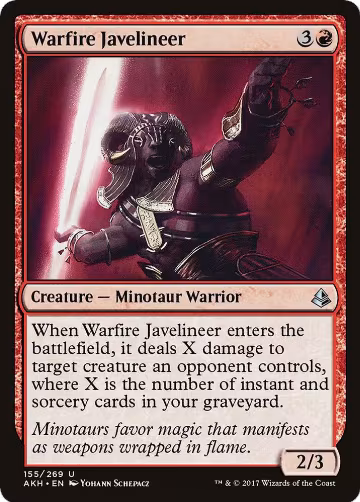 Warfire Javelineer (155), Amonkhet — Magic card price