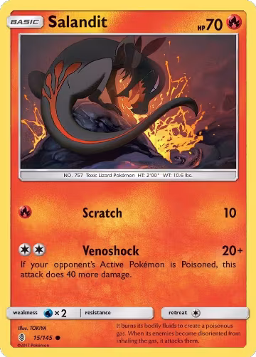 Salandit (15/145), SM - Guardians Rising — Pokémon card price