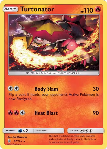 Turtonator (17/145), SM - Guardians Rising — Pokémon card price