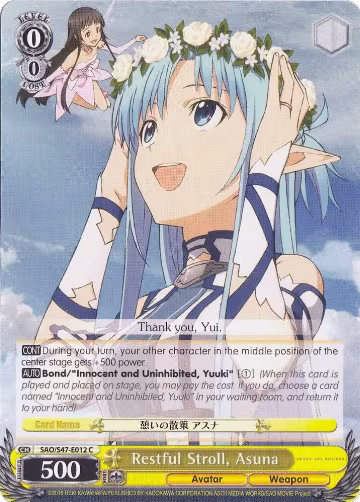 Restful Stroll, Asuna (SAO/S47-E012 C), Sword Art Online Re: Edit — Weiß Schwarz card price