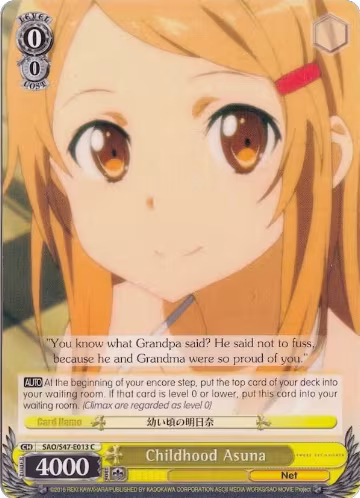 Childhood Asuna (SAO/S47-E013 C), Sword Art Online Re: Edit — Weiß Schwarz card price