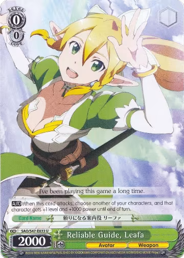 Reliable Guide, Leafa (SAO/S47-E033 U), Sword Art Online Re: Edit — Weiß Schwarz card price
