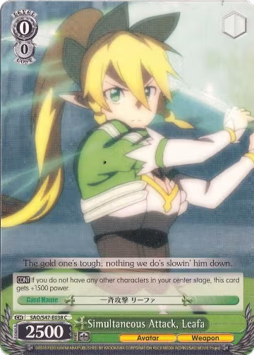 Simultaneous Attack, Leafa (SAO/S47-E038 C), Sword Art Online Re: Edit — Weiß Schwarz card price