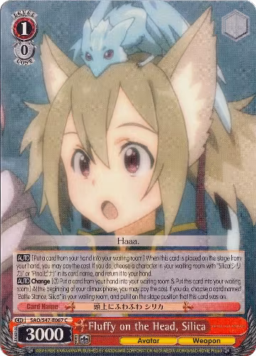 Fluffy on the Head, Silica (SAO/S47-E067 C), Sword Art Online Re: Edit — Weiß Schwarz card price