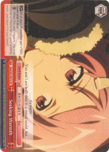 Seeking Warmth (SAO/S47-E073 CR), Sword Art Online Re: Edit — Weiß Schwarz card price