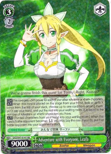 Adventure with Everyone, Leafa (SAO/S47-E107 RR), Sword Art Online Re: Edit — Weiß Schwarz card price