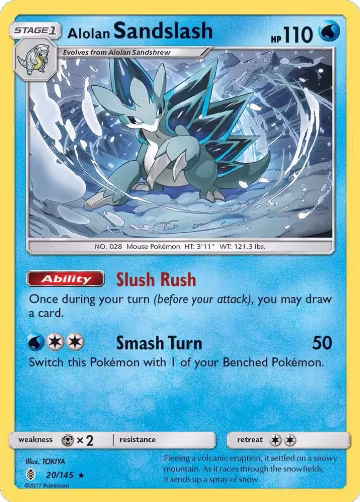 Alolan Sandslash (20/145), SM - Guardians Rising — Pokémon card price