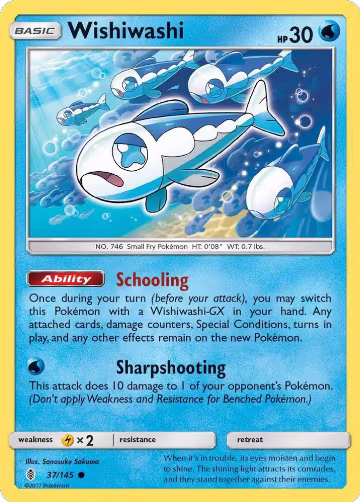 Wishiwashi (37/145), SM - Guardians Rising — Pokémon card price
