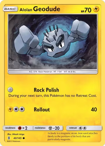 Alolan Geodude (40/145), SM - Guardians Rising — Pokémon card price